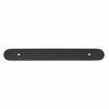 Gliderite Hardware 7-1/4 in. Matte Black Rounded Back Plate 5-1/16 in. Center to Center - 7343-128-MB, 25PK 7343-128-MB-25